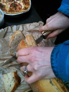 Carving the sourdough !